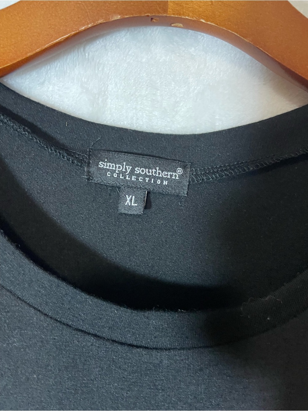 Simply Southern Black Crewneck Tee w/ Sequined Jack-o’-lantern - Picture 3 of 3